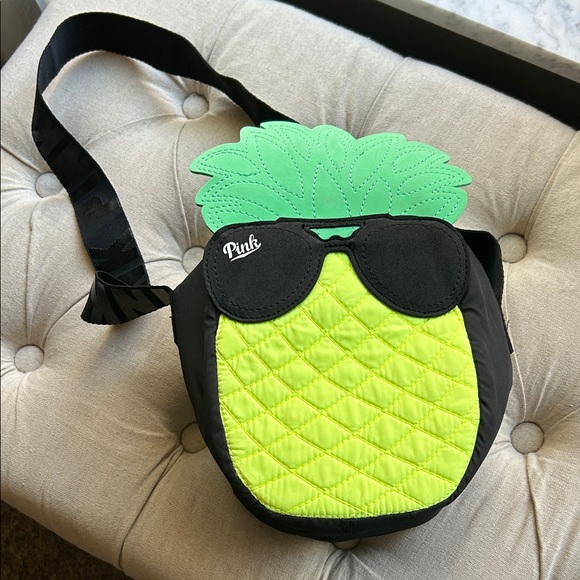 PINK Victoria's Secret Handbags - Pink Pineapple Cooler Bag - Neon Yellow & Green Summer
